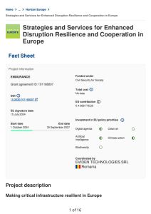 ENDURANCE Fact Sheet CORDIS